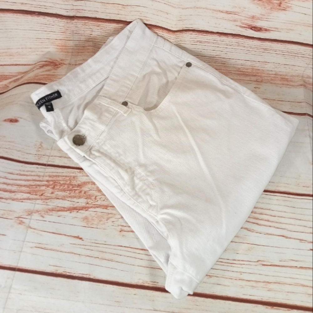 Eileen Fisher White jeans stretch size 12